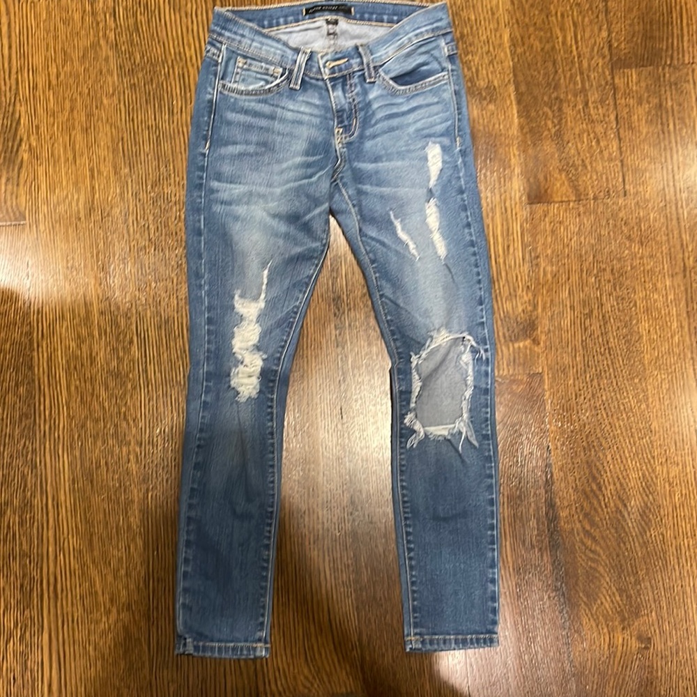 Cropped distressed Flying Monkey jeans sz 24